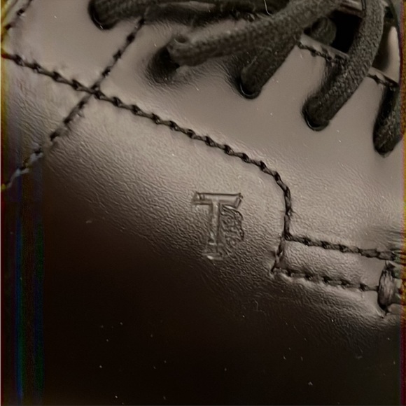 Men’s Tods Derby shoe black leather made in italy size 9 - Picture 12 of 13